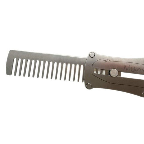 Stainless Steel Telescopic Portable Beard Comb