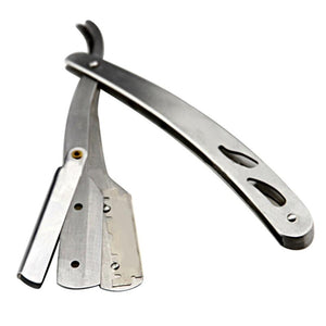 Straight Edge Steel Razor Foldable Shaving Knife